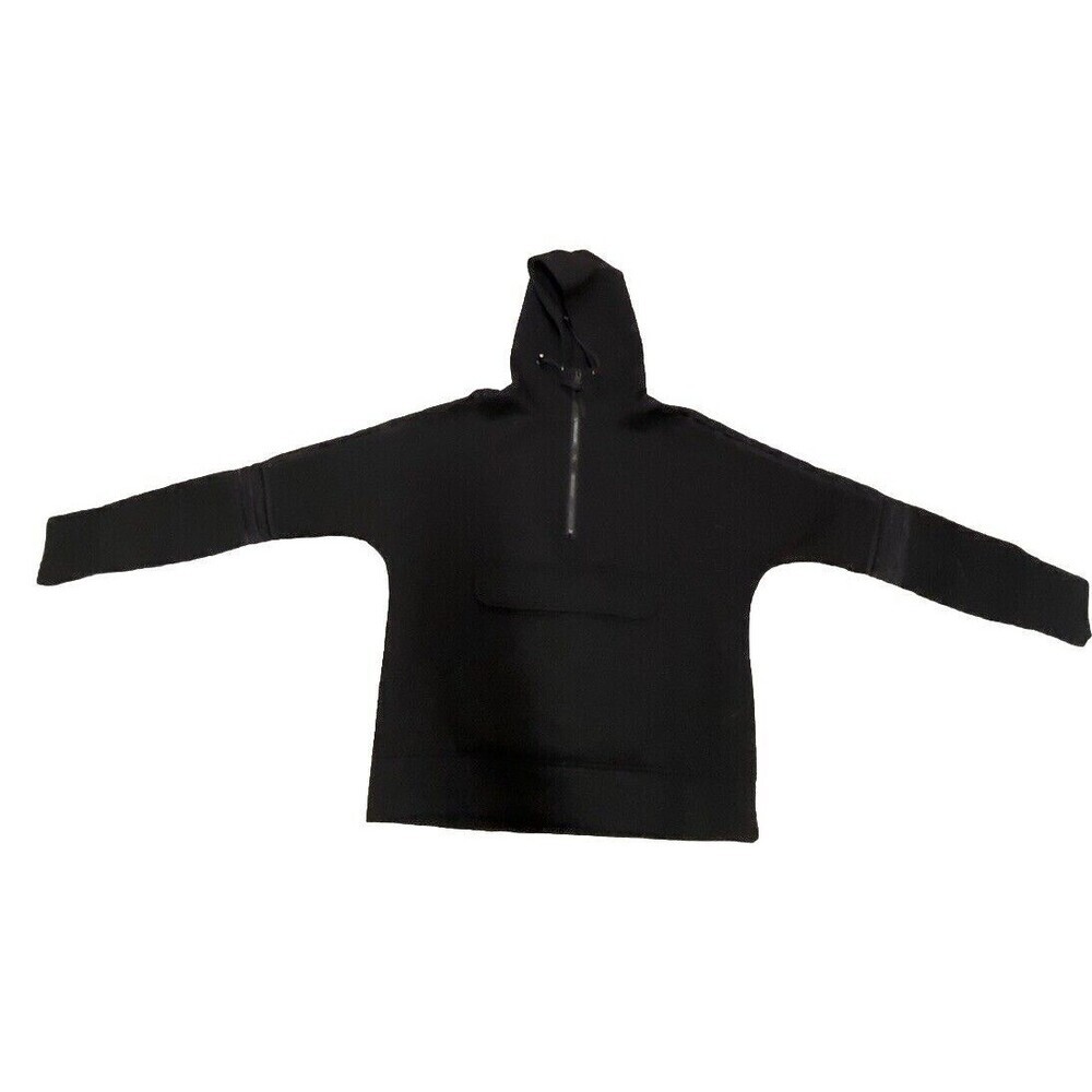 Betsey Johnson Hoodie Womens Small Black Hooded Performance Pullover Activewear